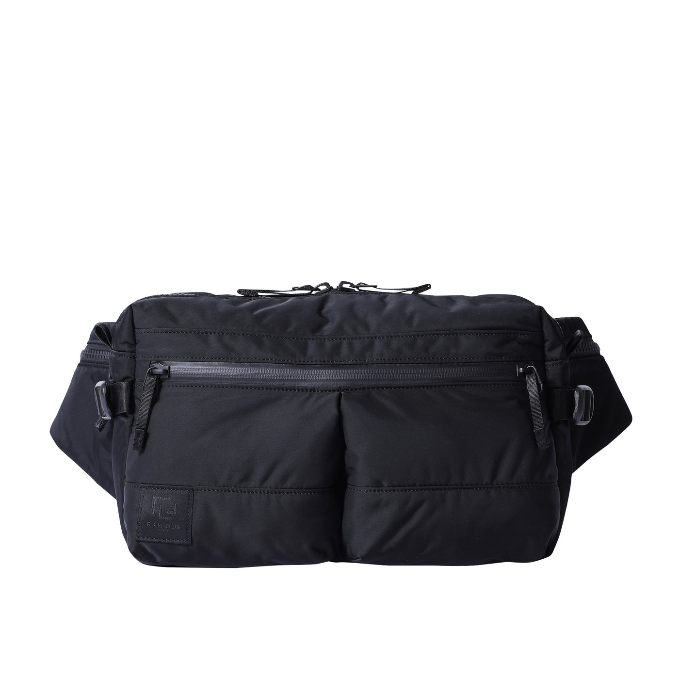 RAMIDUS  BLACK BEAUTY WAIST BAG (L)サイドジッパーポケット